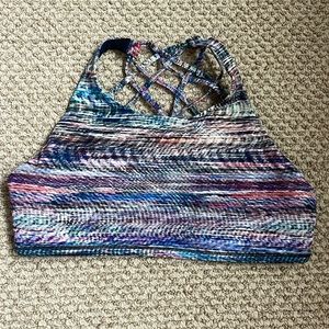 Lululemon || Free To Be Bra Wild High Neck Light Support A/B Digital Oasis 10